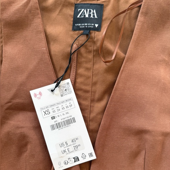 NWT Zara Fitted Waistcoat top - Picture 7 of 10